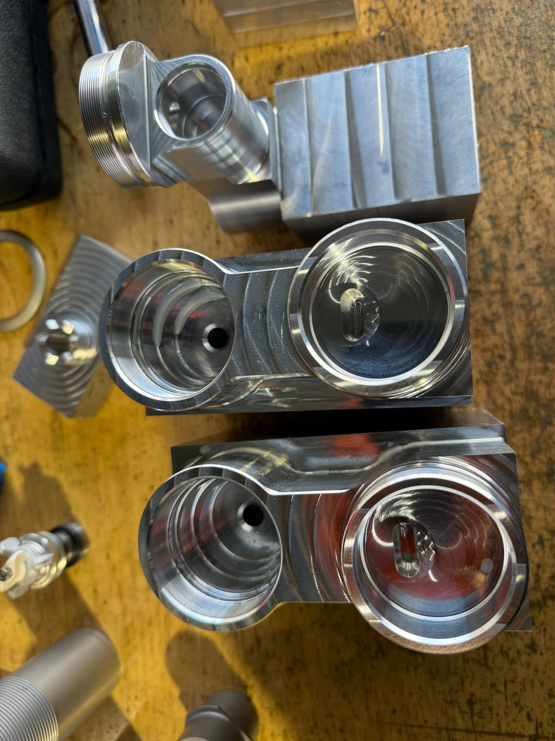 Custom shock absorbers parts.